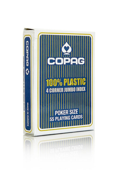 Copag Poker Blue 100% Plastic - 4 Corner Index